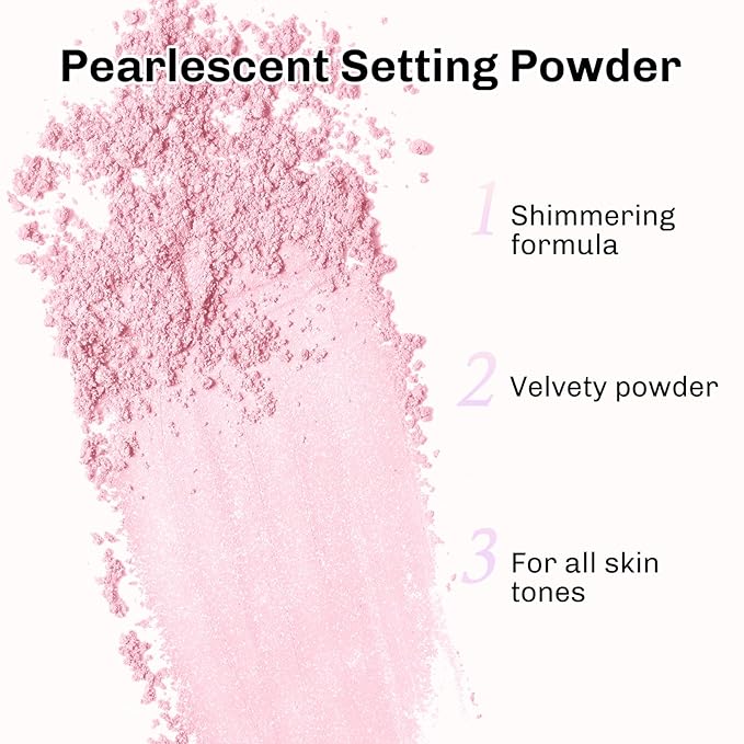 Face Powder Makeup, Shimmering Setting Powder, Oil Control Loose Powder, Matte Highlighter Makeup, Long Lasting Waterproof Concealer Setting Powder for All Skin Tones