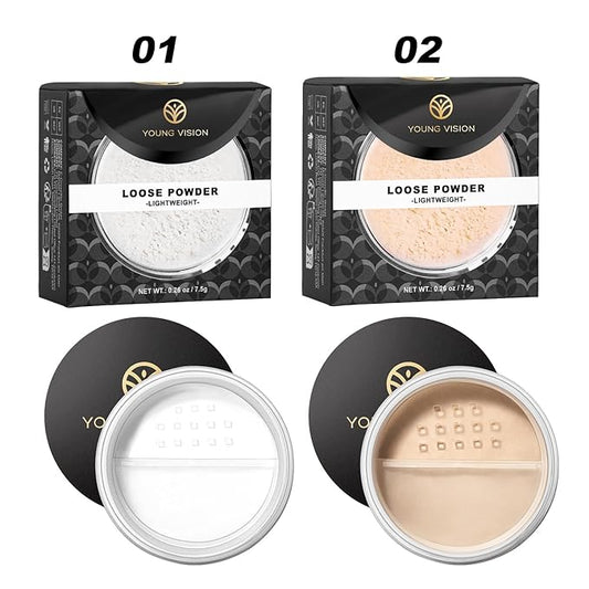 YOUNG VISION Flawless Finish Loose Face Powder - Translucent Setting Powder, Blurs Fine Lines & Imperfections, Lightweight, Long-Lasting, Suitable for All Skin Types, Makeup Essential