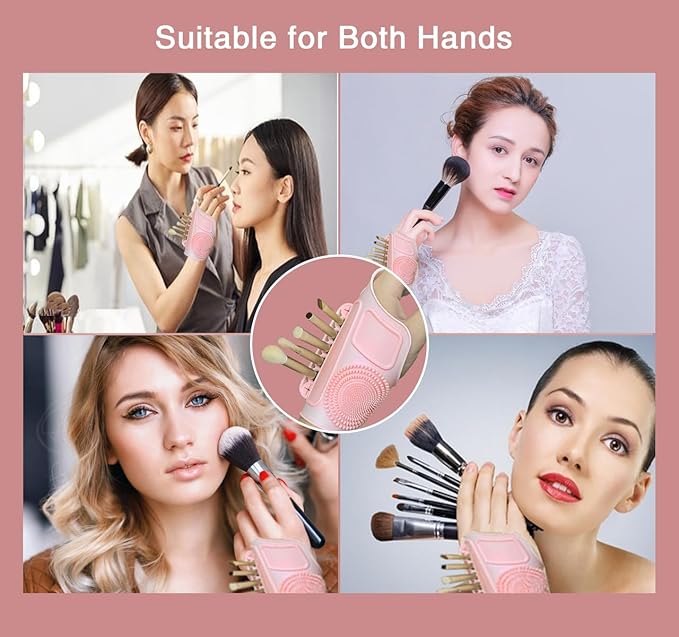 Silicone Hand Makeup Tool for Holding Cosmetic Pen Mixing Palette for Liquid Foundation Makeup Powder 2024 New Palette for Makeup Lovers and Professionals