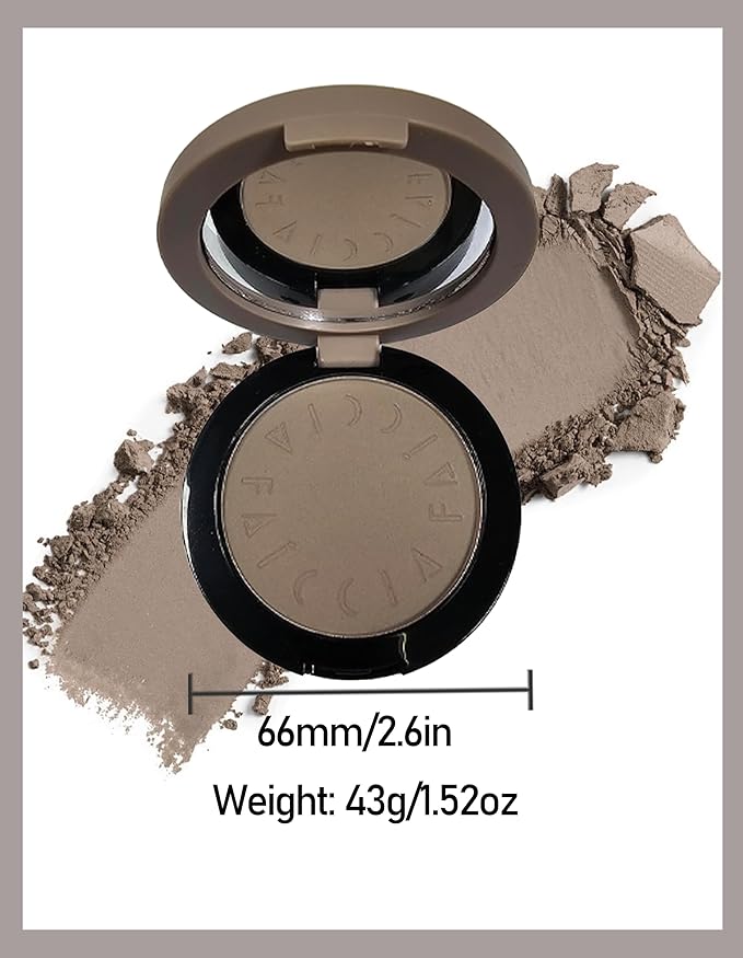 Cool Toned Contour Palette with Mirror, Taupe Grey Contour Powder for Pale Light Cool Toned Skin, Nose Contouring Bronzer Powder