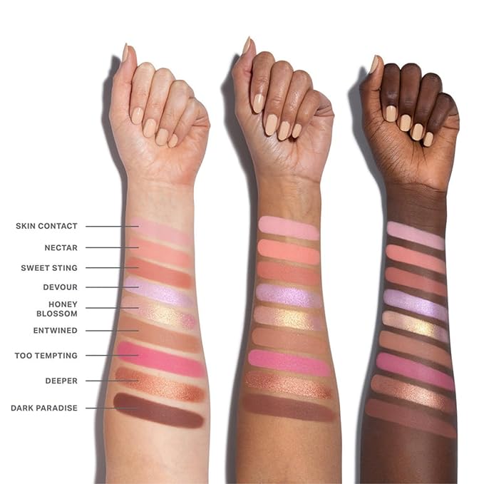 MORPHE Forbidden Honey Artistry Palette - Foil-Effect Eyeshadow Palette with Matte, Shimmer & Foil Finishes - Pink & Chocolate Eyeshadow with Luminous Payoff (0.35 oz)