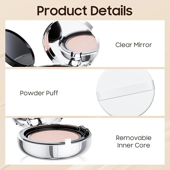 Lip Stain Peel Off (Rose) With Mushroom Head Air Cushion CC Cream (Natural)