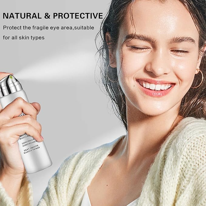Airbrush Primer Face Makeup,Hydrating Primer for Oily and Mature Skin,Smoothes Skin Texture,Minimizes Appearance of Pores,Contains Hydrolyzed Silk and Hyaluronic Acid