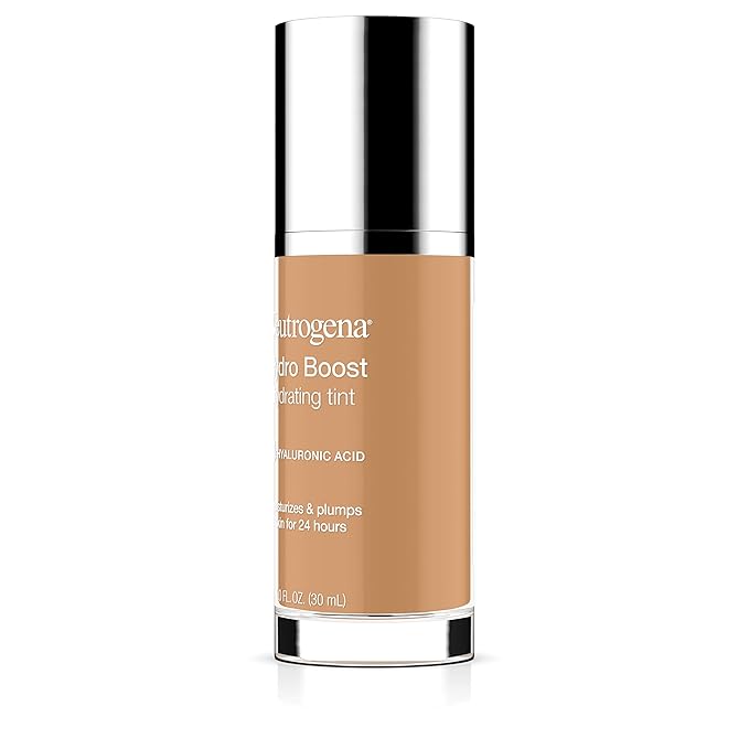 Neutrogena Hydro Boost Hydrating Tint with Hyaluronic Acid, Lightweight Water Gel Formula, Moisturizing, Oil-Free & Non-Comedogenic Liquid Foundation Makeup, 85 Honey Color 1.0 fl. oz
