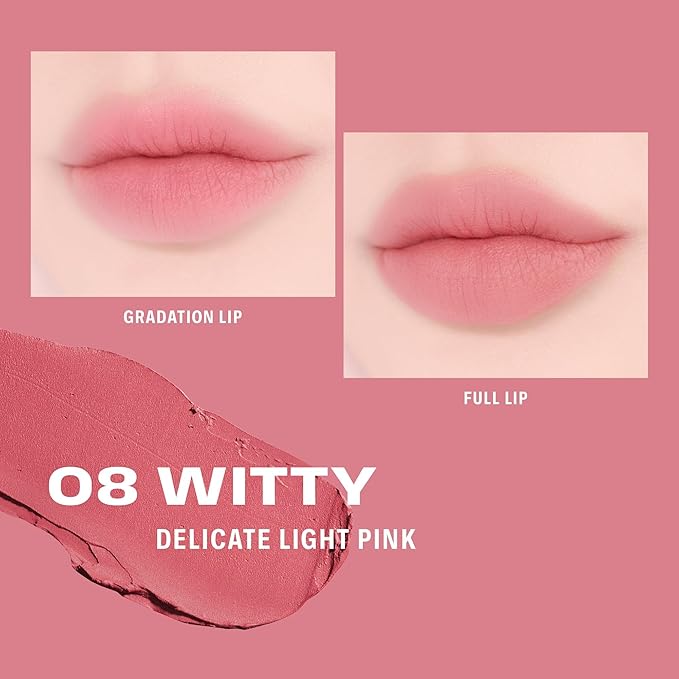 BRAYE LIPSLEEK BLUR | Blush for Cheeks & Lips, Korean Makeup Blush, Cool Lip and Cheek Balm, Vegan Cream, Lightweight w/Blendable & Buildable Makeup, Natural Look 08 WITTY 0.08oz