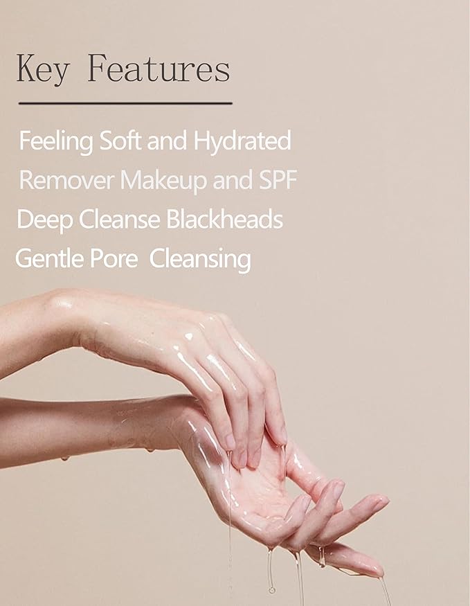 40PCS Mini Clensing Oil for Face, Jojoba & Rose Oil Makeup Remover Travel Size, Lightweight Softening Soothing Gentle for All Skin Types, Individually Packaged Units, 2ml x 20 Capsules