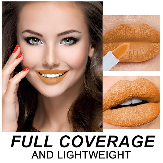 Matte Bullet Long Wear Lipstick - Vegan and Cruelty-Free - Smudge and Waterproof Matte Lipstick with Moisturizing Formula - All Day Comfort - Sunset Glow #28
