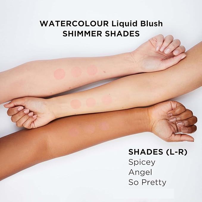 WATERCOLOUR LIQUID BLUSH ANGEL – Lightweight, Buildable, Water-Resistant Formula for Cheeks, Lips