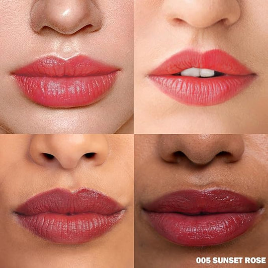 Peel Off Lip Stain - Long Lasting, Transfer Proof and Waterproof Tattoo Lip Tint, Matte Finish Lip Stain Peel Off, Infused with Vitamin E & Algin & Hydroxyacetophenone, #005 Sunset Rose
