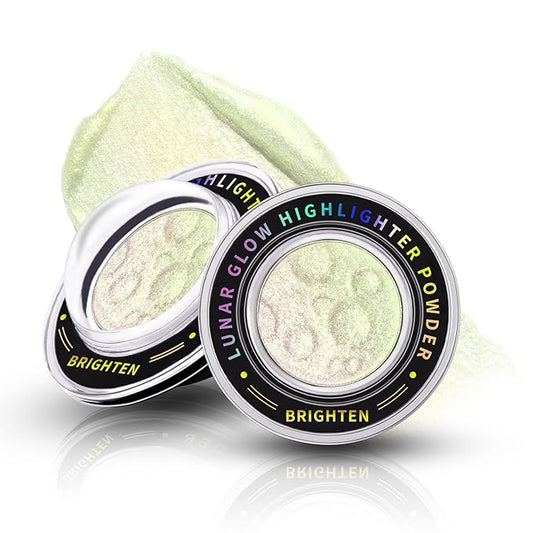 Chameleon Face Highlighter Palette, Multichrome Glitter Shimmer Highlighter Makeup, Holographic Sparkle Color Shifting Inner Corner Eye Highlighter Illuminator, Silky Creamy Mineral Eyeshadow3