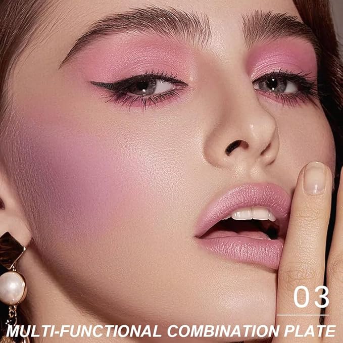 All-in-One Makeup Palette β High Pigment Contour, Blush & Eyeshadow β Matte & Shimmer Finishes β Long-Lasting, Blendable & Lightweight β Professional & Daily Makeup Kit (03#, (Pack of 1))