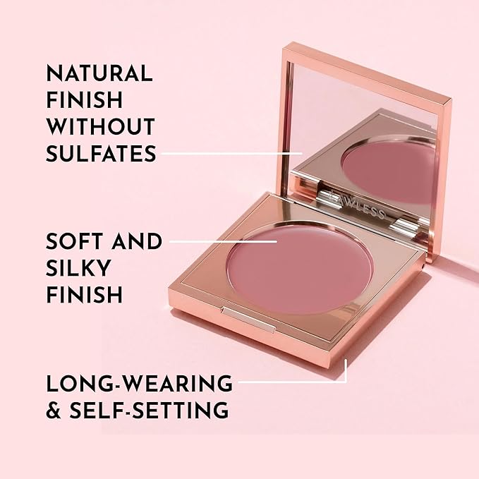 Pinch My Cheeks Soft-Blur Cream Blush - Angel - Premium Blush with Natural Ingredients to Re-Energize and Protect the Skin While Imparting a Soft, Cloudy Finish - 0.18 oz