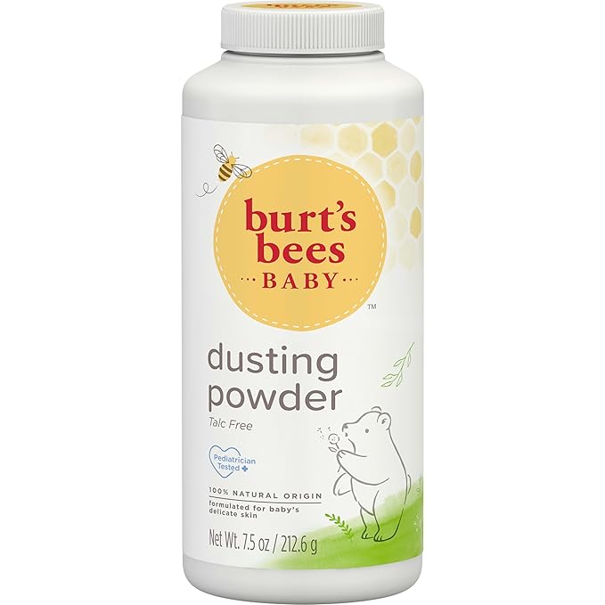 Burt's Bees Baby Dusting Powder, Talc Free and Hypoallergenic for Safe and Gentle Comfort, 100% Natural Origin, Pediatrician Tested, 7.5 Oz