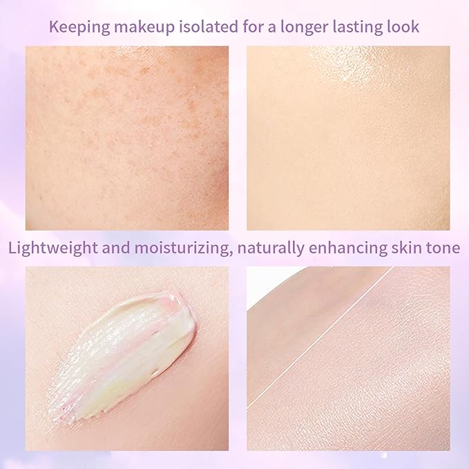 3 In 1 Primer for Face Before Makeup, Isolation Cream, Long Lasting Foundation Primer, Oil Control Waterproof & Sweat-Proof, Suitable for All Skin Types