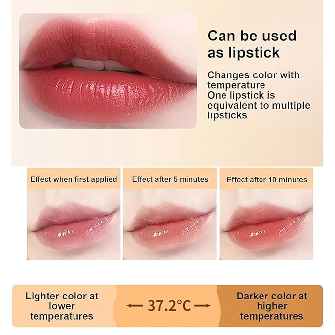 (2pcs) Anti transfer color changing lipstick, gold crystal lipstick, color changing gold foil, female lip stick, long-lasting moisturizing gloss