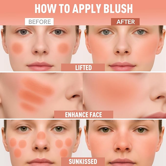 FV Liquid Blush, Long Lasting Buildable Cream Cheek Tint with High-Pigment Color, Weightless Blendable Formula for Natural Dewy Finish (Romance)