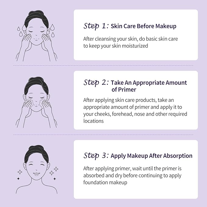 UCANBE Tone Adjusting Primer: Smooth Lightweight Face Primer - Facial Makeup Long-lasting Prime for Brightens and Evens Yellow Skin(Purple,1.06 Oz)