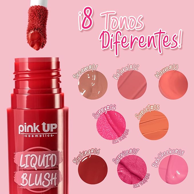 | Liquid Blush | Long-Lasting Liquid Blush | Non-Greasy | Highly Pigmented | Suitable for All Skin Types | Matte Colors | Subtle Shimmer Highlights | Shade: Sunset| 6ml | Model PKLB05