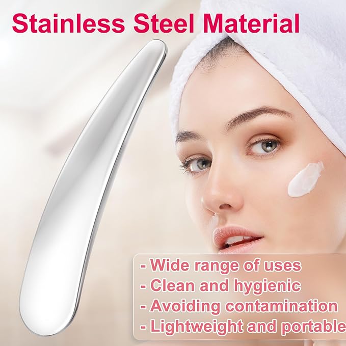 5PCS Mini Makeup Cosmetic Spatula, Reusable Metal Makeup Spatulas Skincare Spoon, Facial Cream Mask Applicator Scoop, Mild Beauty Tools for Mixing, Sampling Face Eye Cream - Silver