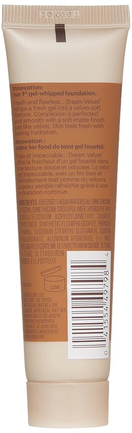 Maybelline New York Dream Velvet Soft-Matte Hydrating Foundation, Classic Coconut, 1 fl. oz.
