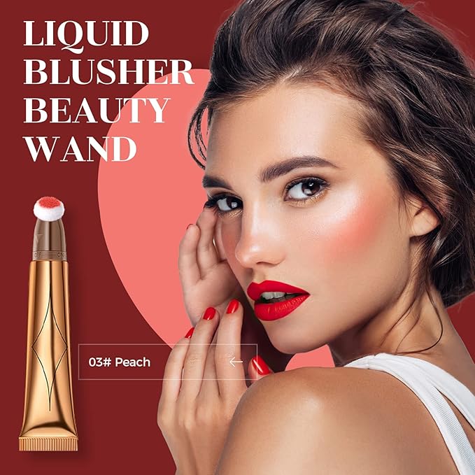 Contour Beauty Wand, Liquid Face Concealer Contouring Highlighter Blusher Stick with Cushion Applicator, Long Lasting Smooth Natural Matte Finish, Lightweight Blendable Super Silky Cream Contour Stick (3Pcs(01#Contour+03# Blush+05#Highlighter))