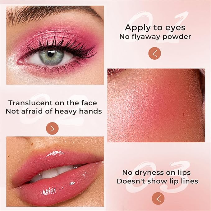 Color Changing Blush,Magical Temperature Change Powder Blusher Cream For Cheeks ,Eyes And Lips Tint Makeup,Lasting Moisturizing Rouge, Brightening, High Gloss Black Powder Blusher Cream (#02 Rose)