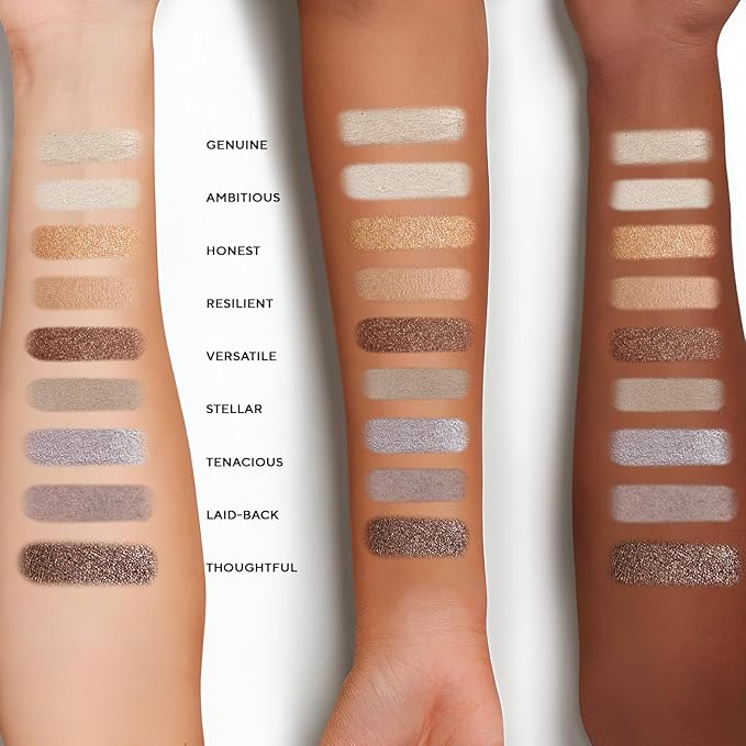 Mirabella True to You Neutral Eye Makeup Palette - 18 Colors of Talc Free Eyeshadow Primer Included & Highly Pigmented Eyeshadow Palette Kit w/Matte & Shimmer Shades - Nude