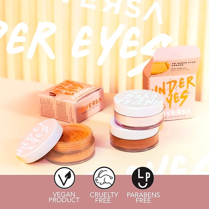 ADVERSA - Under Eye Translucent Powder - Face Makeup, Loose Setting Powder, Face Powder, Vegan Makeup, Beauty & Personal Care - Hyaluronic Acid, Vitamin E, Cruelty Free - 0.10oz/3g, Cinnamon Spicy