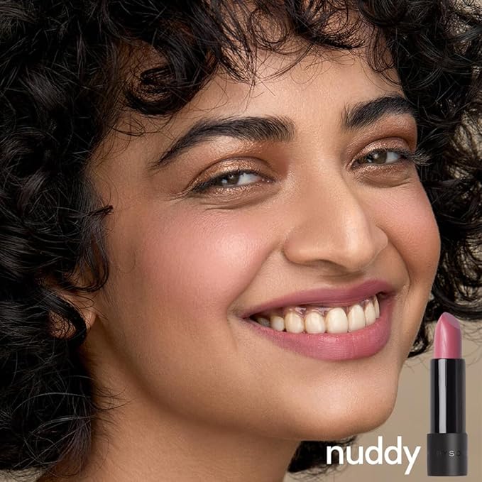 RUBY'S ORGANICS Semi-Matte Lipstick for Women, Hydrating and Highly Pigmented, Moisturizing & Non Drying, Lightweight & Long Lasting Formula, Lip Makeup, Paraben-Free, Nude Nuddy, 3.7g