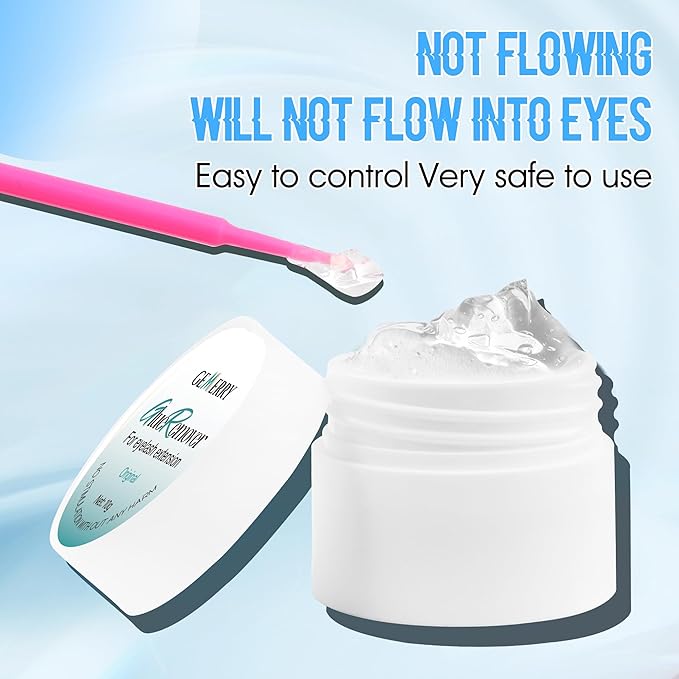 GEMERRY Eyelash Extension Remover 10g Cream Remover Lash Extension Remover Mild Formula Eyelash Glue Remover for Sensitive Eye Fast Disslove Lash Remover for Lash Extensions(Tasteless)