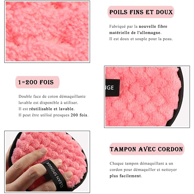 Vtrem 15 Colors Contour Palette Kit & 3 Colors Makeup Remover Pads, White/Pink/Brown