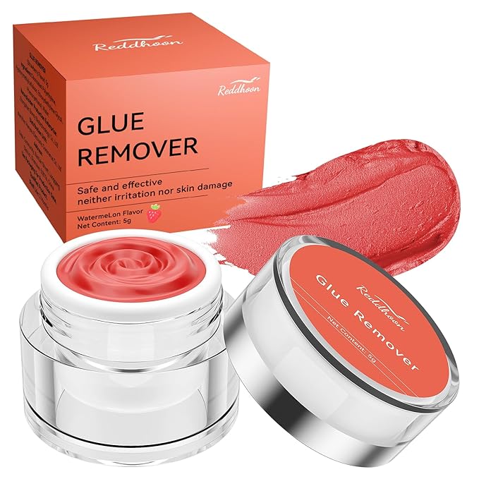 Eyelash Extension Remover Cream, Professional Lash Remover for Lash Extensions, Low Irritation, Fast Dissolution, Lash Extension Remover Cream for Salon Use, 5g (Strawberry)
