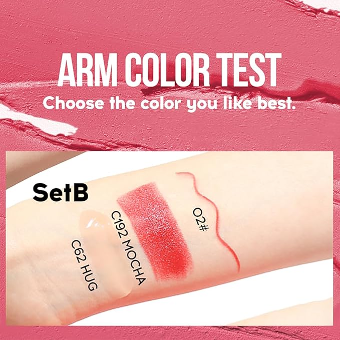 Matte velvet Lipstick + Lip Liner + Moisturizing Lip Oil Set, One Step Lips Makeup Kits Pigment Velvety Nude Lip Stain Waterproof Long Wear Lip Gloss Make up Gift Set (Set B)