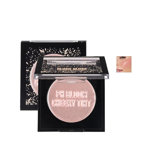 Multi Glow Balm Blush, Ph Changed Cream Blush for Cheeks&Eyes, Shimmer Blush Balm Glitter Face Makeup, Radiant Finish, Hydrating, Creamy, Lightweight & Blendable Color for Women, #03