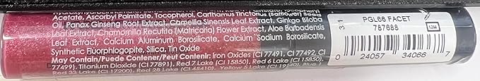 Palladio Lip Gloss, Champagne, Non-Sticky, Contains Vitamin E and Aloe, Offers Intense Color and Moisturization, Minimizes Lip Wrinkles, Softens Lips with Beautiful Shiny Finish, Facet Diamond