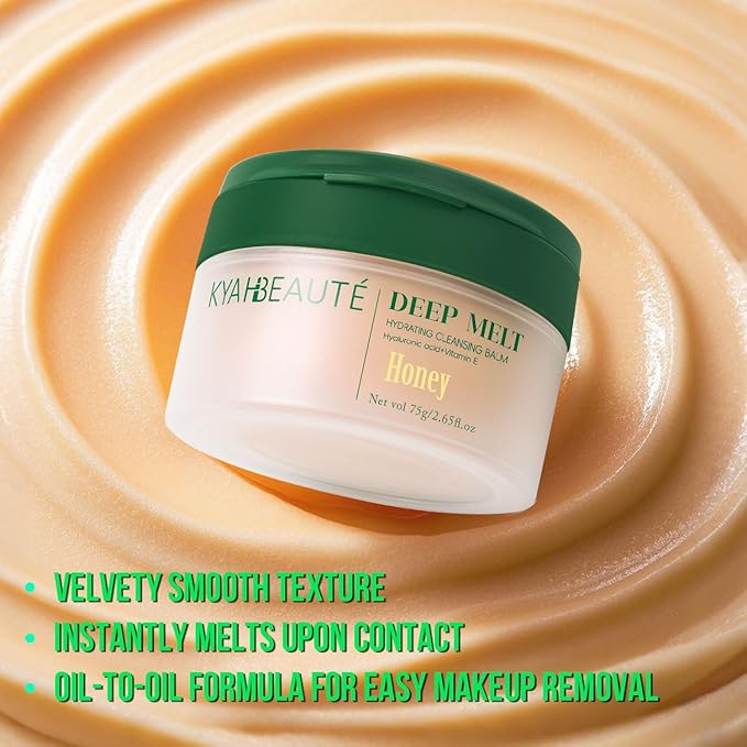 Cleansing Balm, Naturium Makeup Remover Balm for Sensitive Skin, Waterproof Mascara Makeup Remover, Face Eyes Lip Cleanser, Honey Scented, Coconut Oil, Vitamin E & Hyaluronic Acid, 2.65 Oz