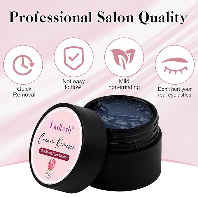 Eyelash Extension Remover 10g Lash Extension Remover Dissolves Powerful and 60ML Eyelash Extension Remover Gentle Soothing Cluster Lash Extension Remover