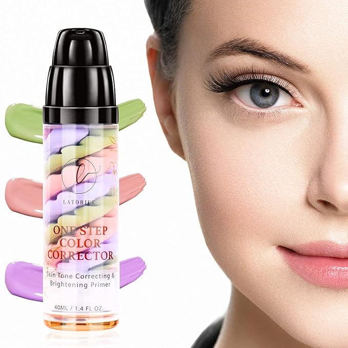 One Step Color Corrector, Isolation Cream, Makeup Primer Skin Tone Correcting and Brightening Primer, Oil Control Moisturizing, Latorice