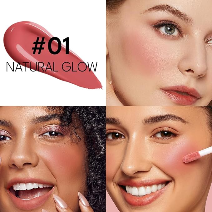 MAKEUPNOW Eye Primer with Liquid Blush for Cheeks | Build-in Brush - Application & Blending All in One #L001