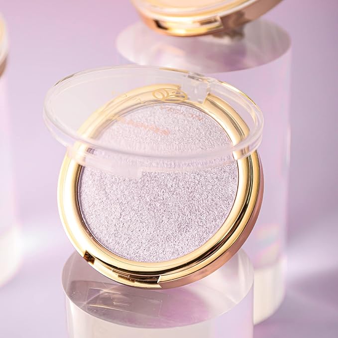YOUNG VISION Baked Highlighter Powder Palette, Sheer Pearl Shimmer Shades for Face Highlighter Makeup, Highly Pigmented Iluminadores de Maquillaje, 0.19 Oz(Pack of 1)