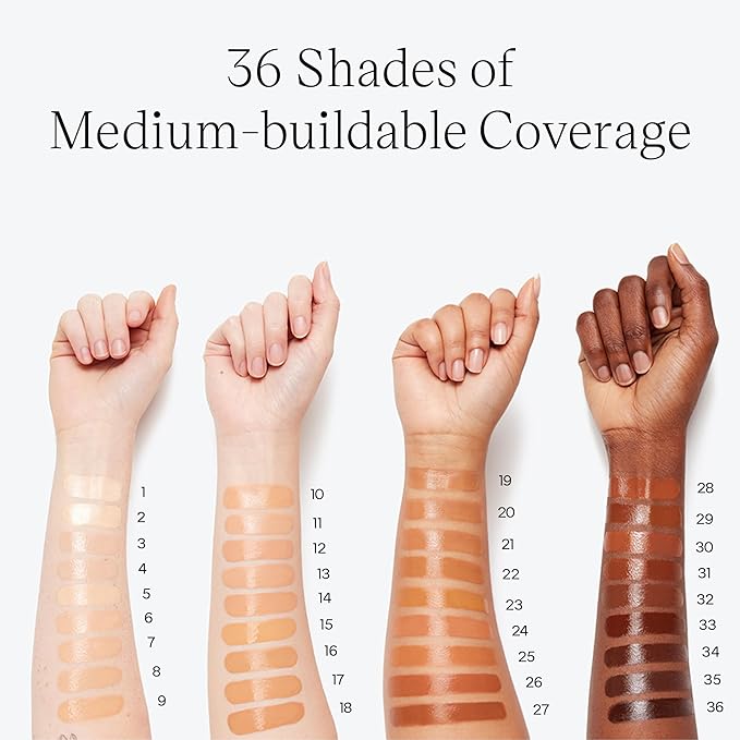 Saie Glowy Super Skin Tint Liquid Foundation - Hydrating Serum Foundation with Lightweight, Medium Coverage - Formulated with Hyaluronic Acid to Hydrate, Brighten and Plump - Shade 3 (1.01 oz)