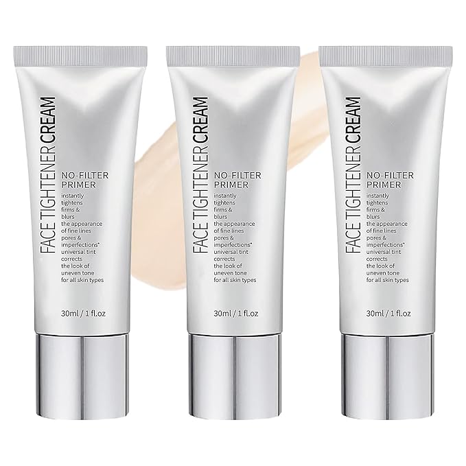 Face Tightener No-Filter Primer,Face Tightener Cream for before Makeup,Skin Tightening Primer Makeup Blurring