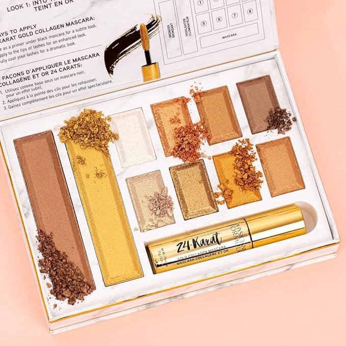 Physicians Formula 24-Karat Gold Shimmer Makeup Set, Face Palette, The Gold Vault, Mascara, Eyeshadow, Christmas Gift