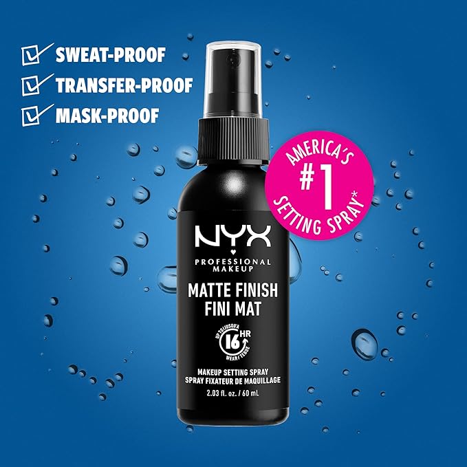 NYX PROFESSIONAL MAKEUP Makeup Setting Spray - Matte Finish, Long-Lasting Vegan Formula (Packaging May Vary) & Slim Lip Pencil, Long-Lasting Creamy Lip Liner - Espresso