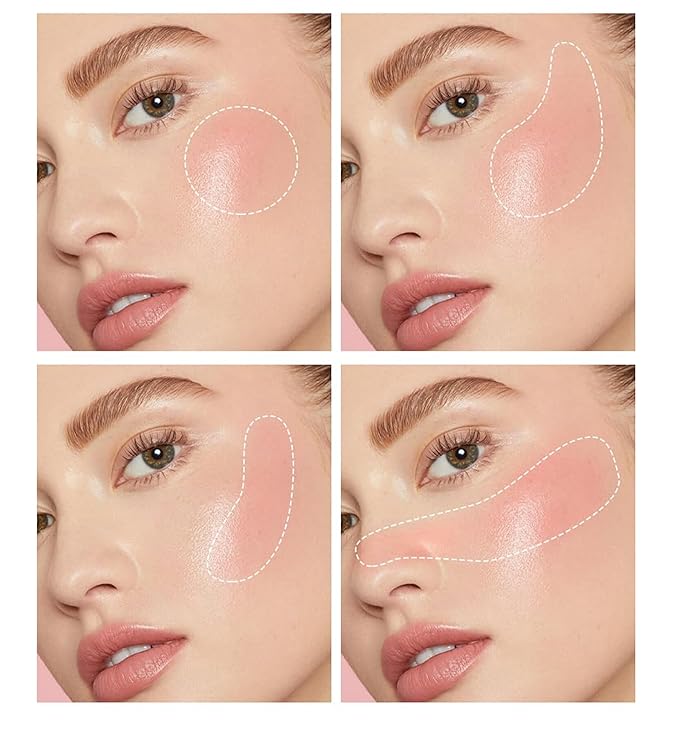 Multi Glow Balm Blush, Ph Changed Hydrating Tinted Cream Blush for Cheek & Eye & Lip Tint, Creamy Lightweight Blendable Highlighter Blusher, Face Illuminator, Radiant Skin Finish, #02