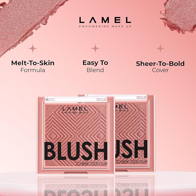 Coral Blush Cheek Color Mini - Blendable Natural Blush Powder - Enhances & Defines Shapes & Features - Shading & Contouring Powder - 4 Universal Shades - 403 (Coral) - 3.8g / 0.13 oz