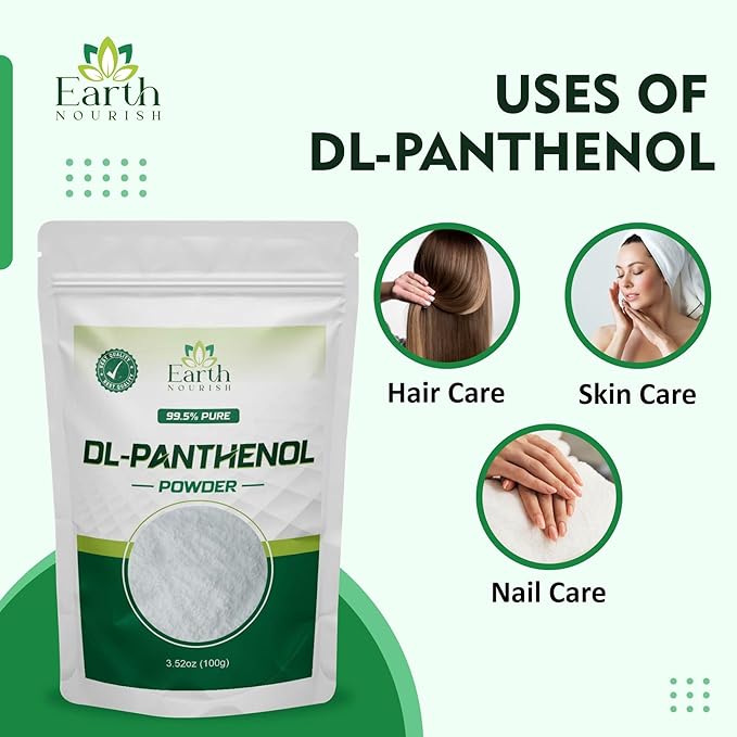 DL-Panthenol Powder 3.52oz / 100g - Provitamin B5 for Hair, Skin & DIY Cosmetics (Pack of 2)