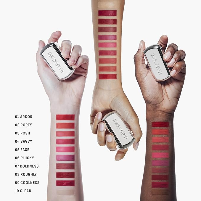 BRAYE LIPSLEEK | Blush for Cheeks & Lips, Korean Makeup Blush, Cool Lip and Cheek Balm, Vegan Cream, Lightweight w/Blendable & Buildable Makeup, Natural Look 07 BOLDNESS 0.08oz