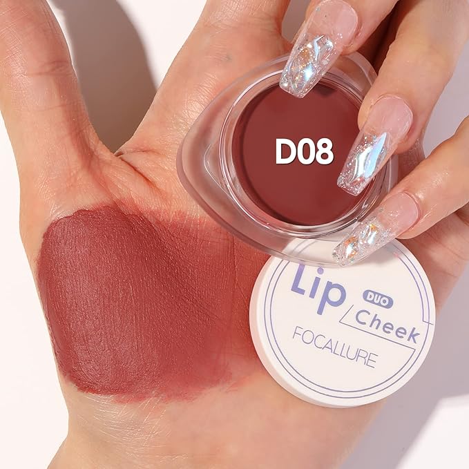FOCALLURE Velvet-hazy Matte Cheek Lip Mud Dual-use For Lips And Cheek Lip Clay High Pigment Lipstick Blush Lasting Lip Tint