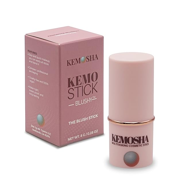 Kemostick Blushy Cream Blush – Easy Application Blush Makeup Blush Stick – Natural Looking Sweatproof Rose Blush for Face, Lips – Vegan Friendly Lightweight Formula Liquid Blush for Cheeks